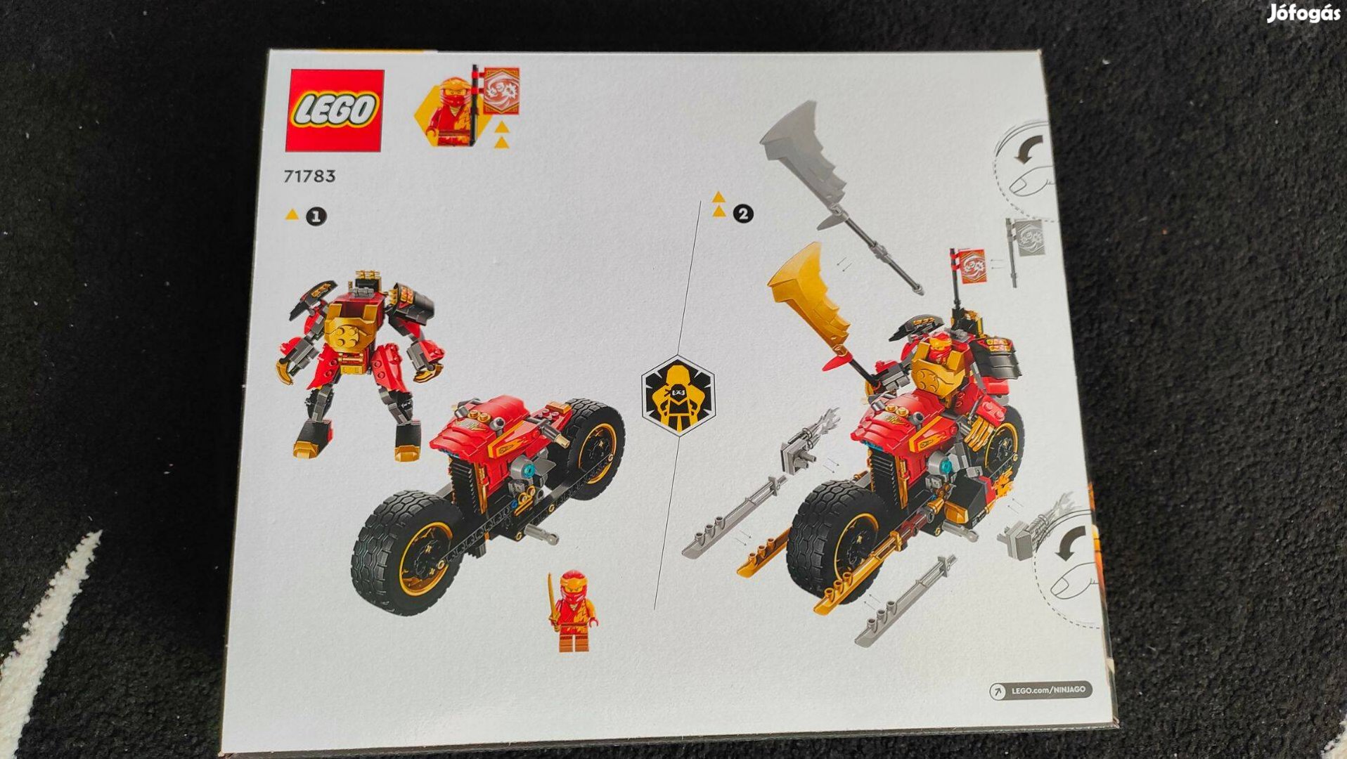 2 db Új, LEGO Ninjago 71783 KAI Evo robotversenyzője Darabár! Sérülés