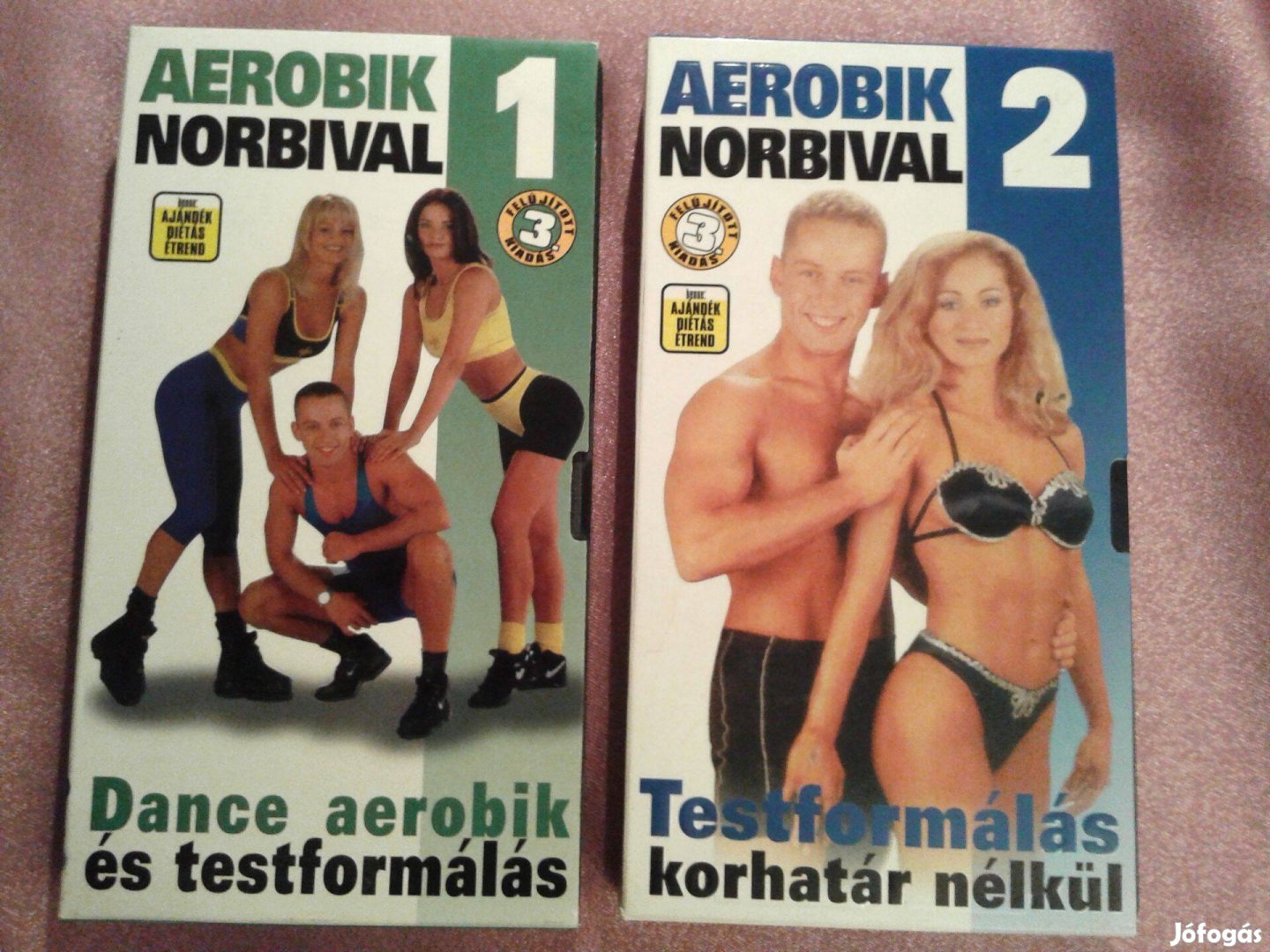 2 db VHS kazetta Aerobik Norbival címmel csomagban