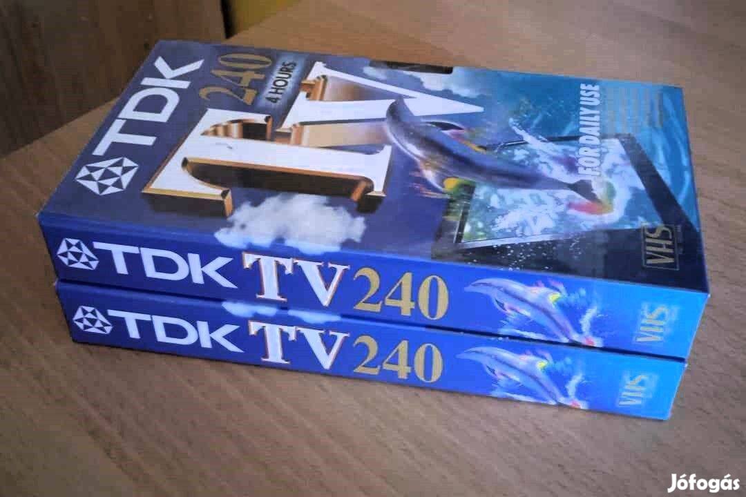 2 db. TDK TV 240 VHS kazetta