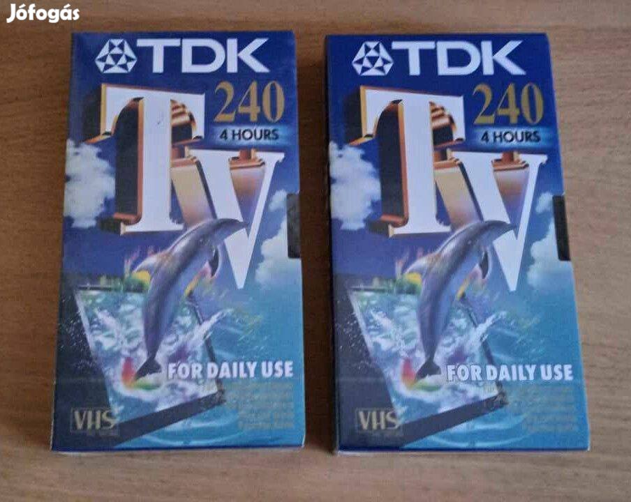 2 db. TDK TV 240 VHS kazetta