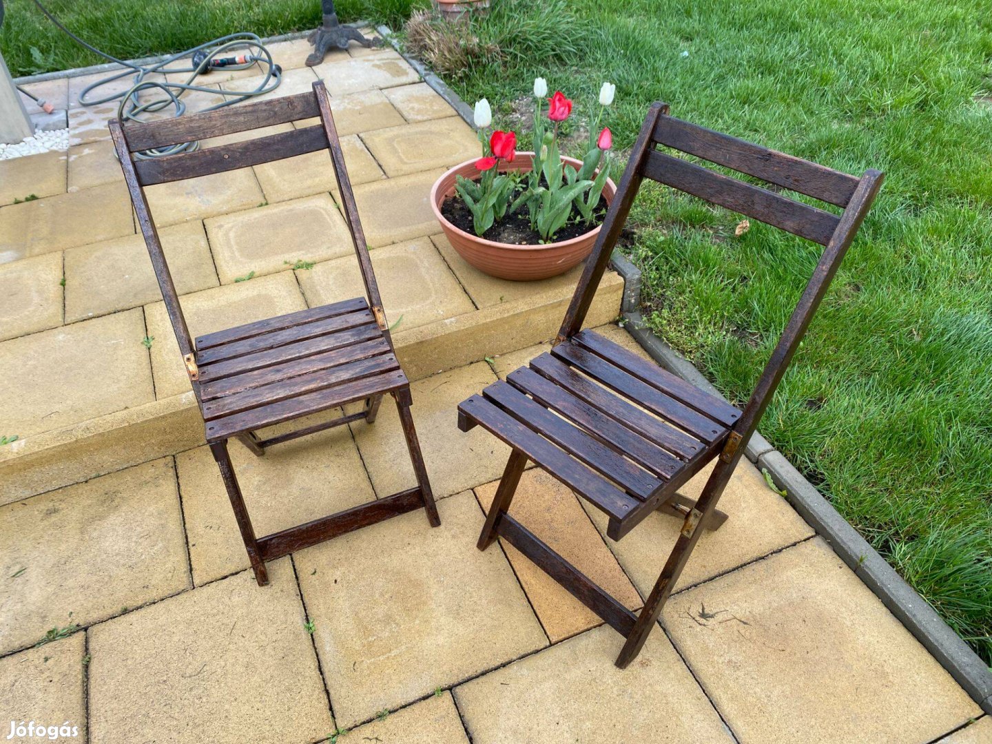 2 db akác kerti szék, balkon szék, összecsukható, időjárásálló