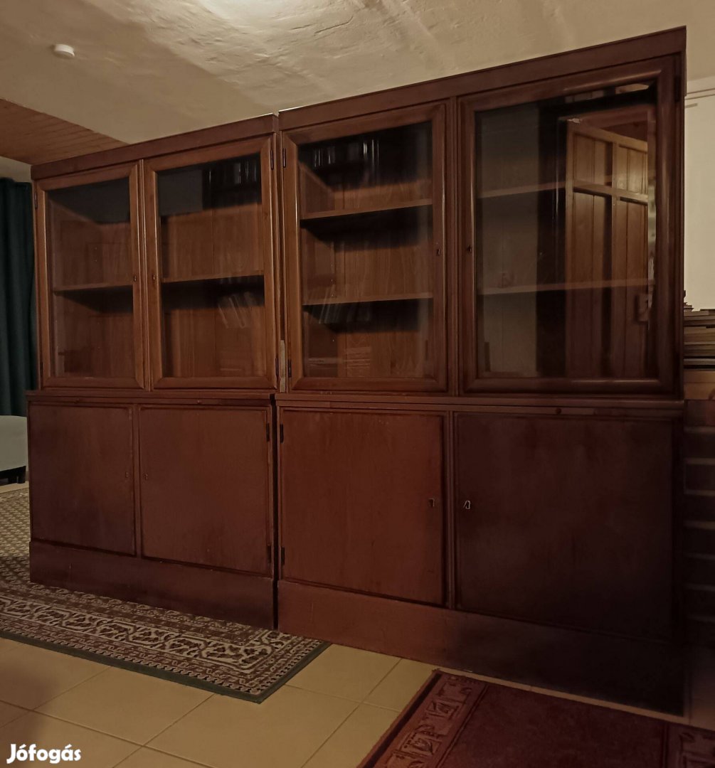 2 db eredeti antik Lingel Károly könyvszekrény