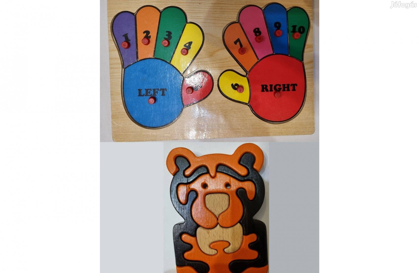 2 db fa puzzle gyermekeknek