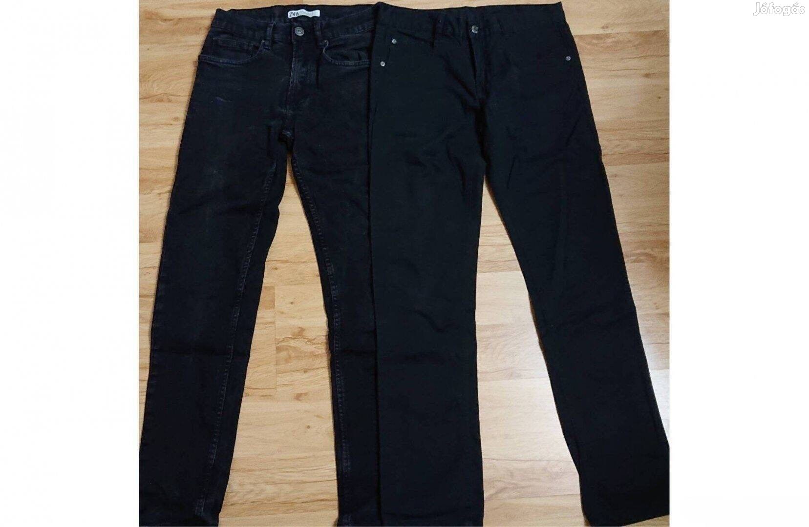 2 db fekete 164-es méretű farmernadrág - mérve