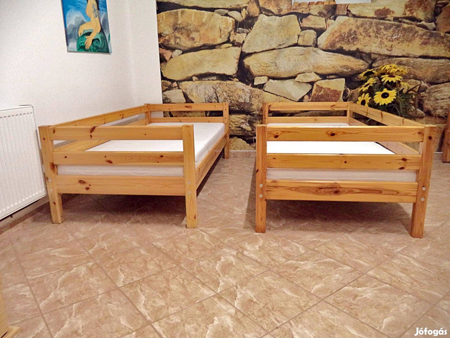 2 db flexa fenyő ágy 90x200