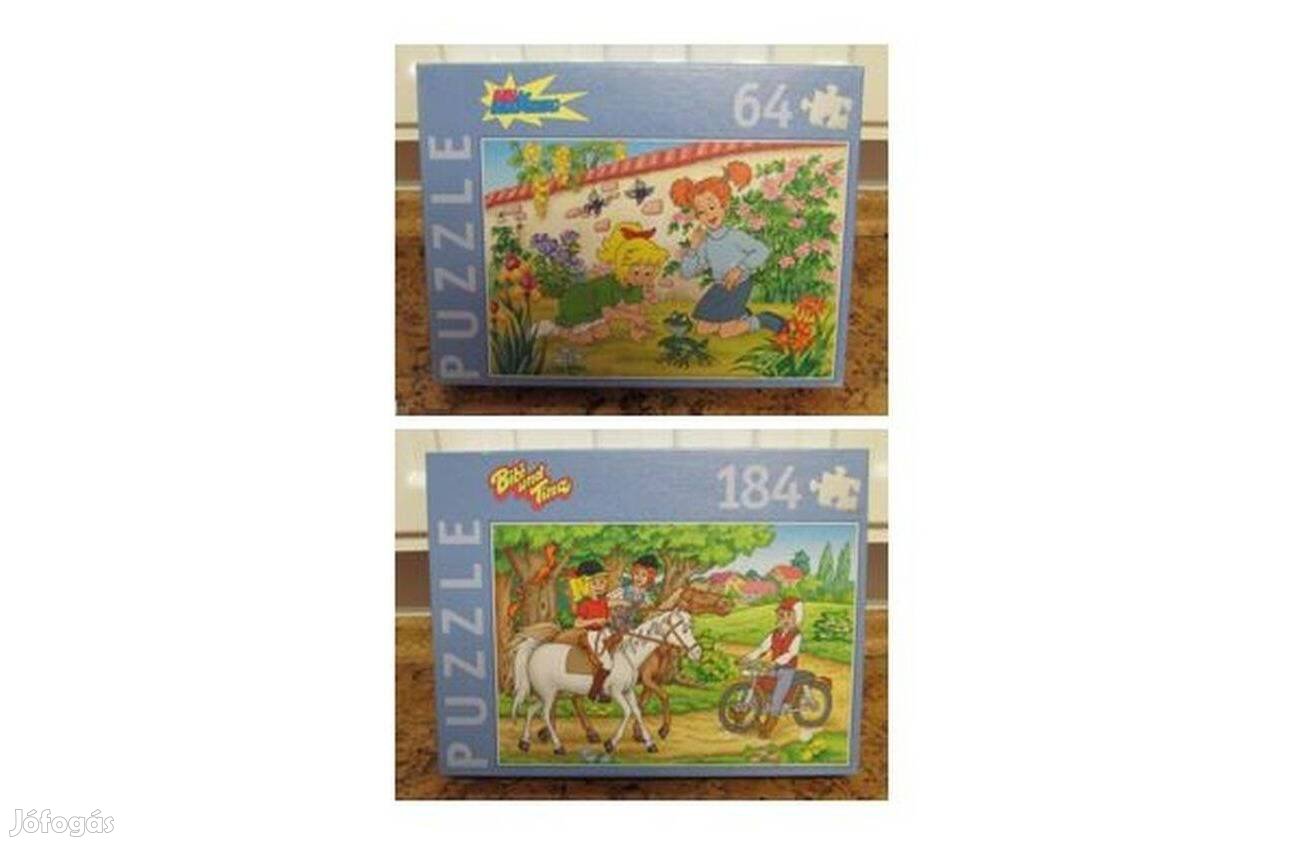 2 db hiánytalan Bibi és Tina puzzle 64 és 184 db-os