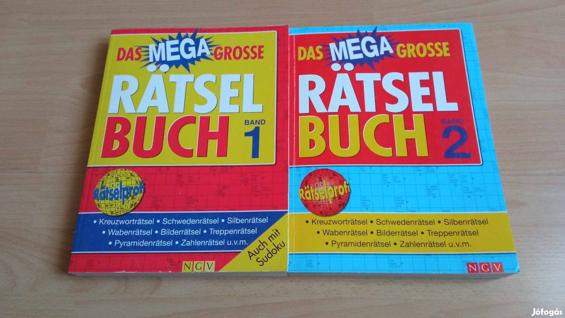 2 db nagy német nyelvű rejtvénykönyv együtt 1400 Ft