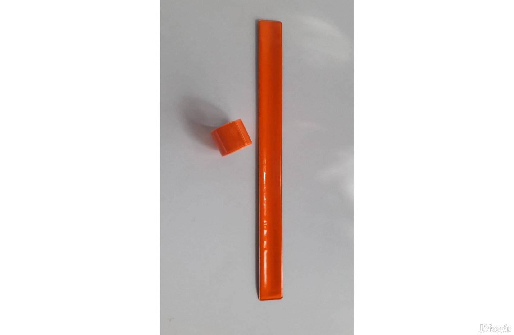 2 db narancssárga fényvisszaverő bepattanó csík pánt szalag 34 cm