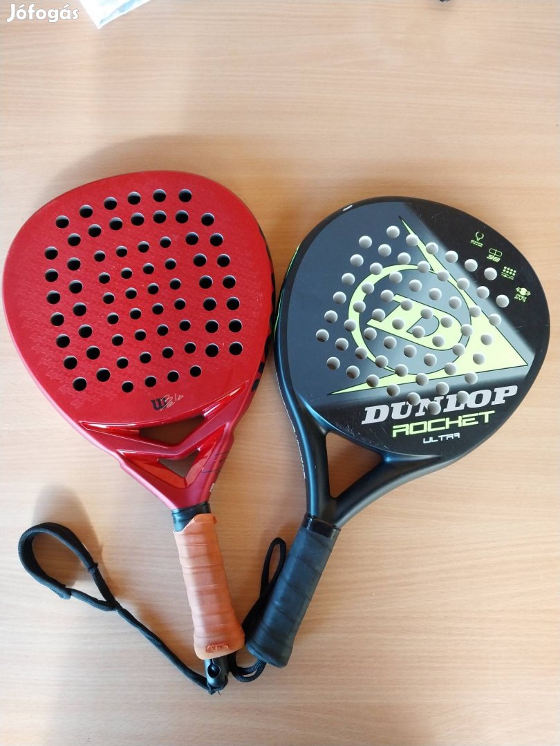 2 db padel teniszütő, Wilson és Dunlop