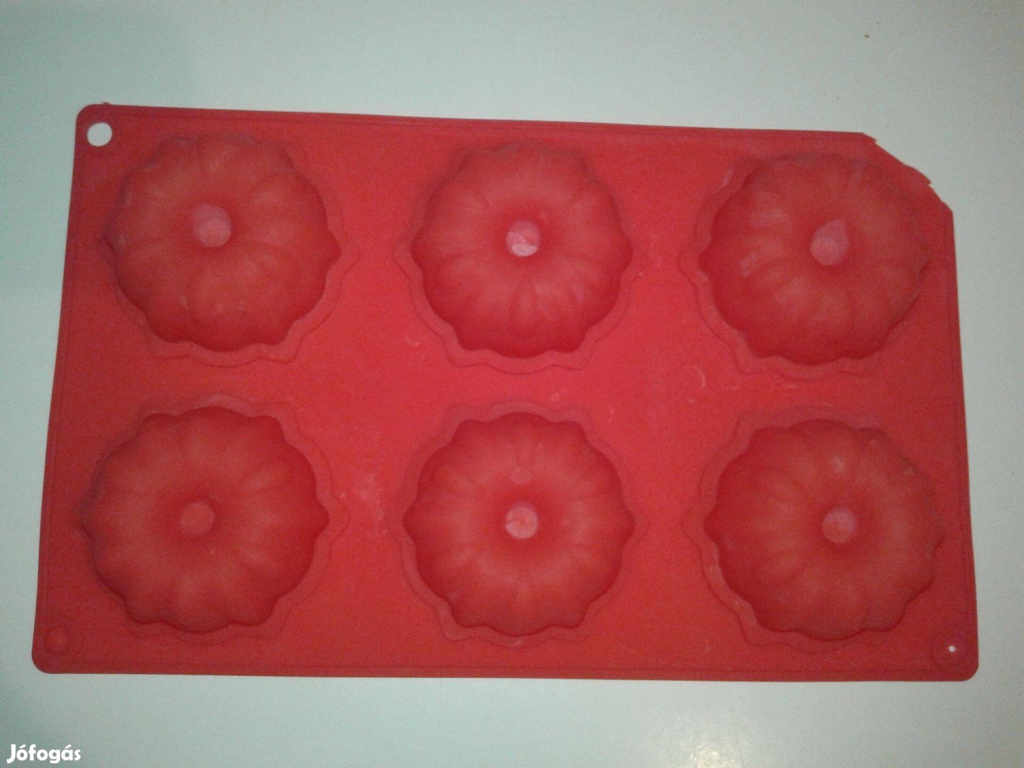 2 db piros színű szilikon muffin sütő forma egyben Leáraztam!