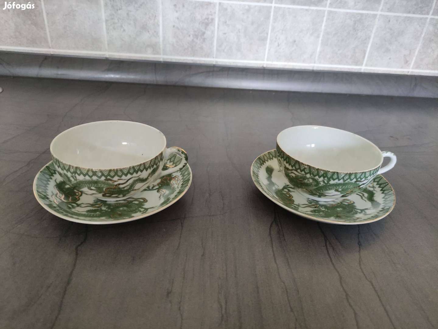 2 db porcelán teáscsésze + alj hibátlan
