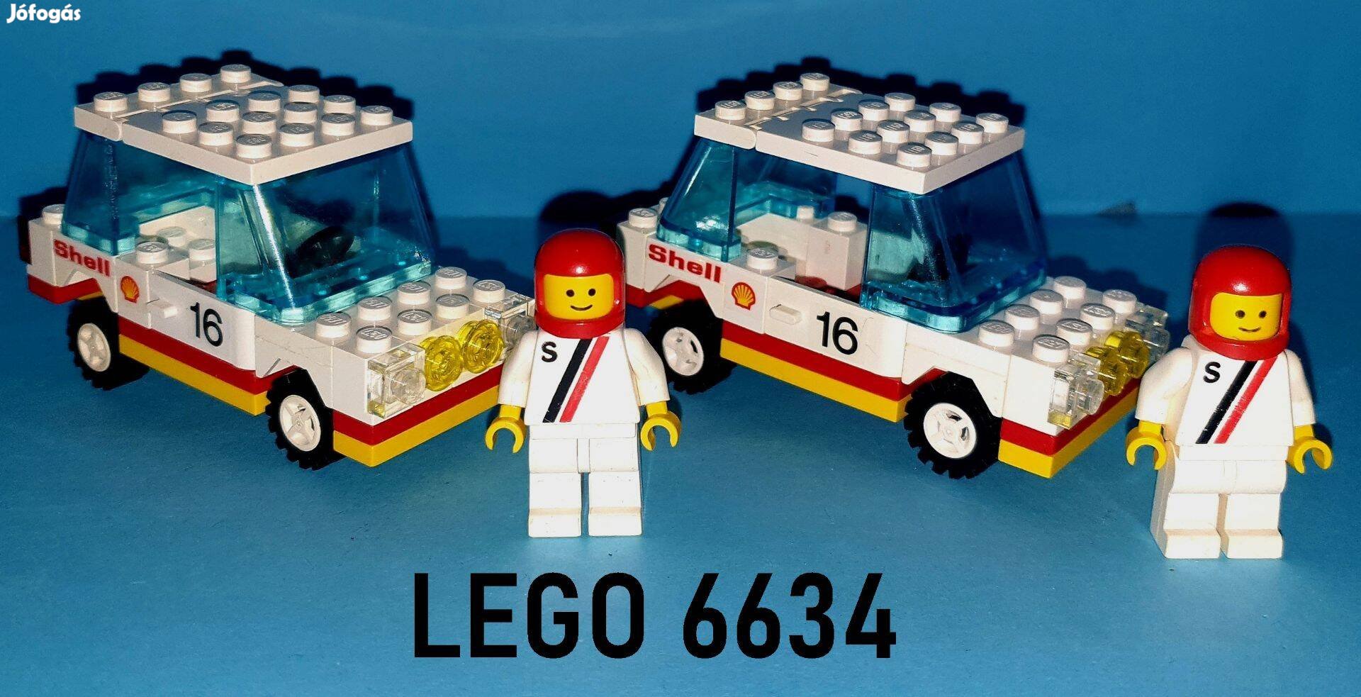 2 db régi LEGO Legoland 6634 Stock Car (1986), jó állapot, hiánytalan