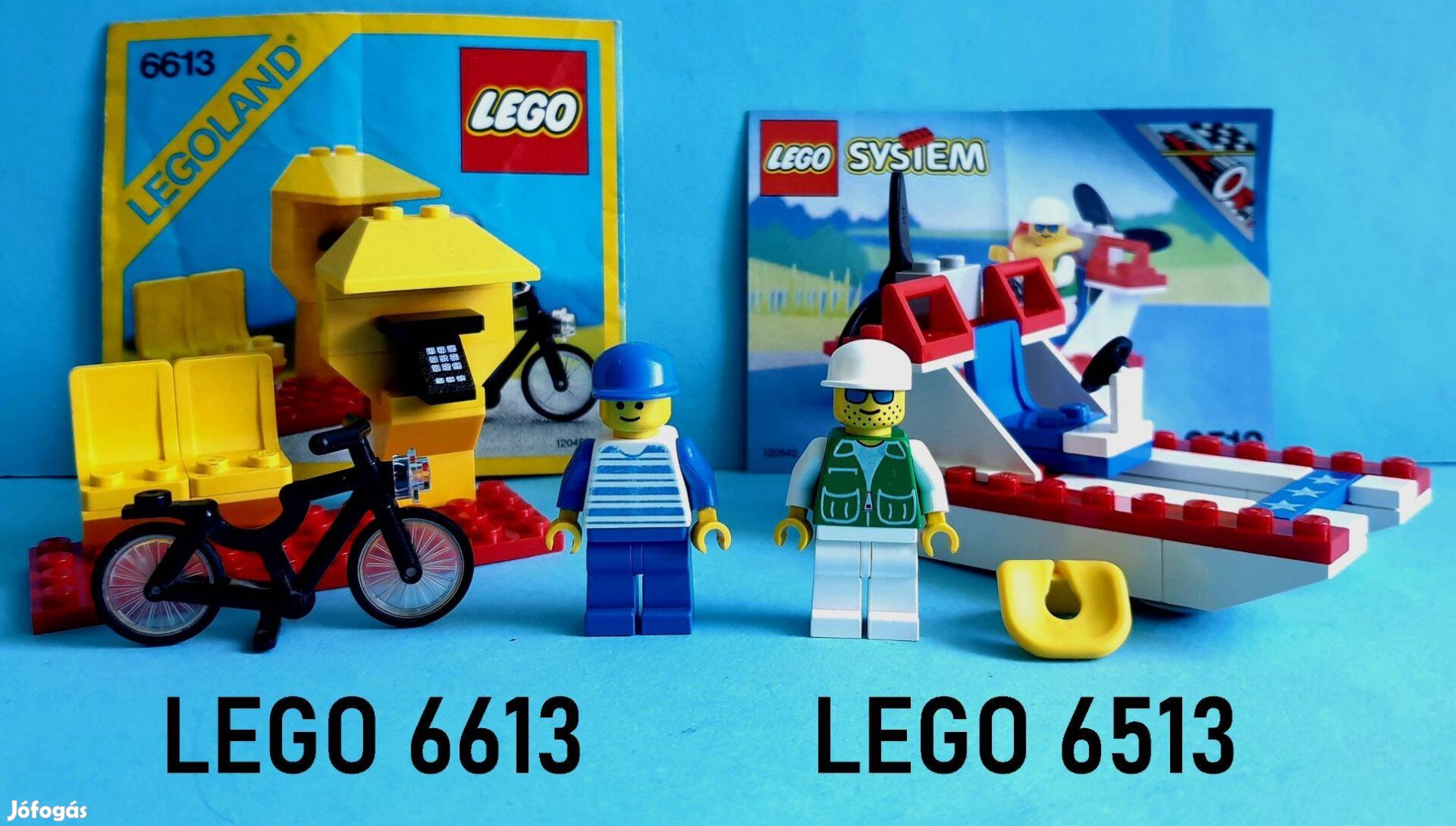 2 db régi LEGO: 6613 Telephone Booth, 6513 Glade Runner, útmutatókkal