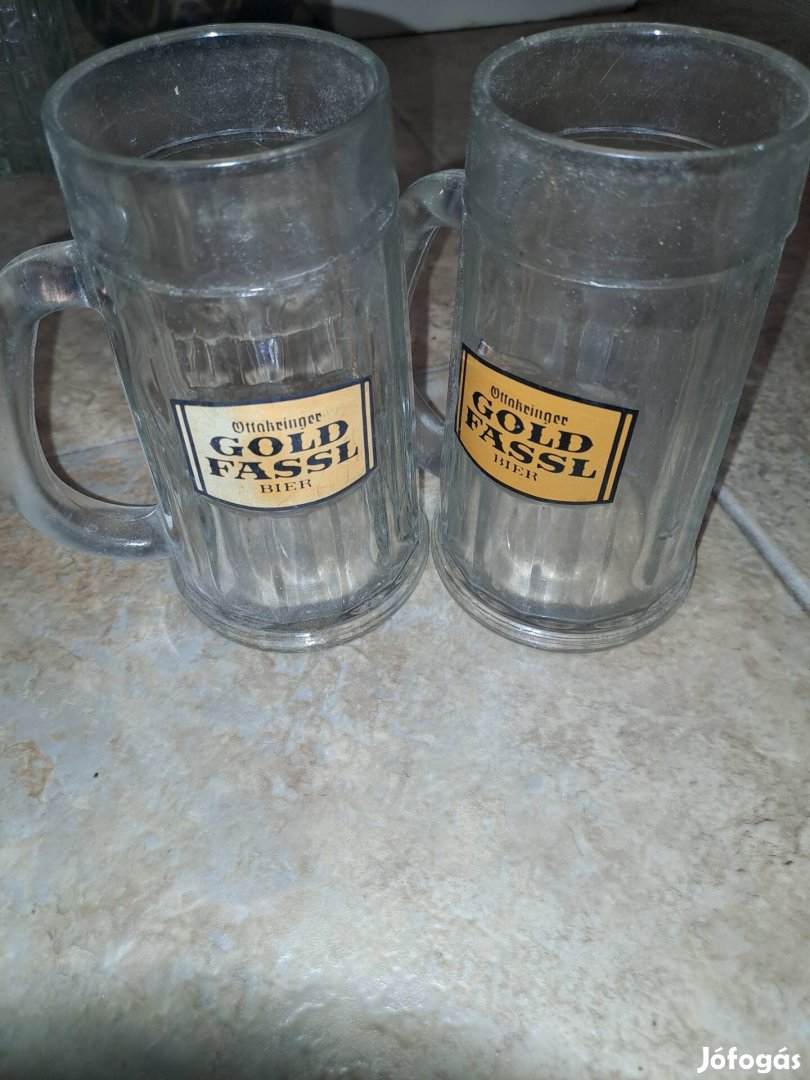2 db retró Gold Fassl sörös korsók eladók!