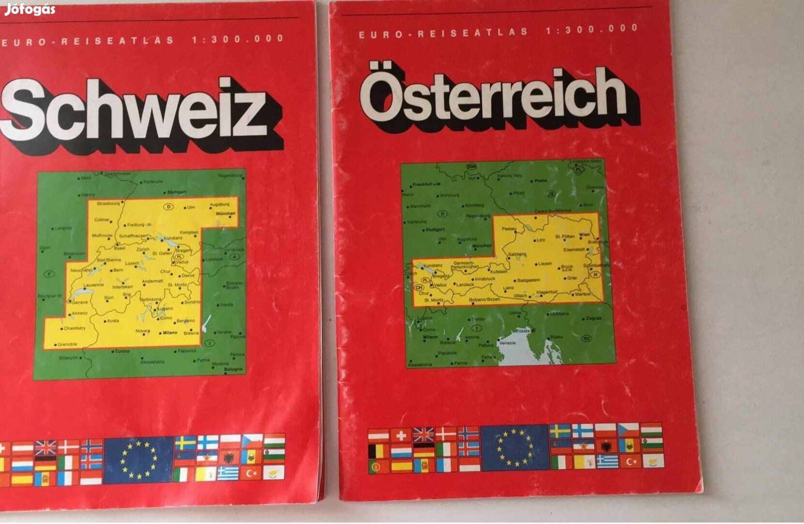 2 db retro autós atlasz Schweiz/ Österreich