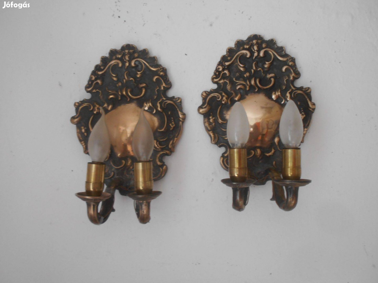 2 db retro fali lámpa