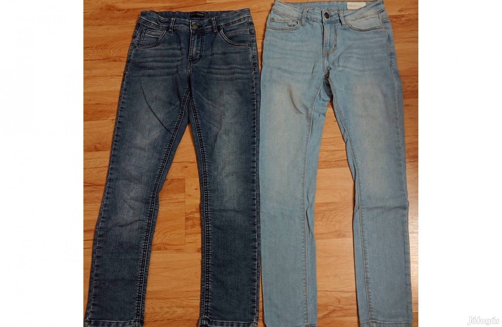 2 db skinny farmernadrág 158-as - mérve