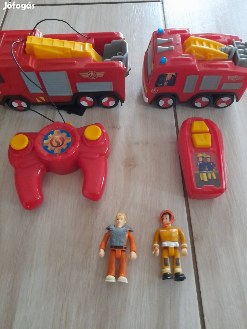 2 db távirányítós sam a tűzoltó autó és 2 figura 