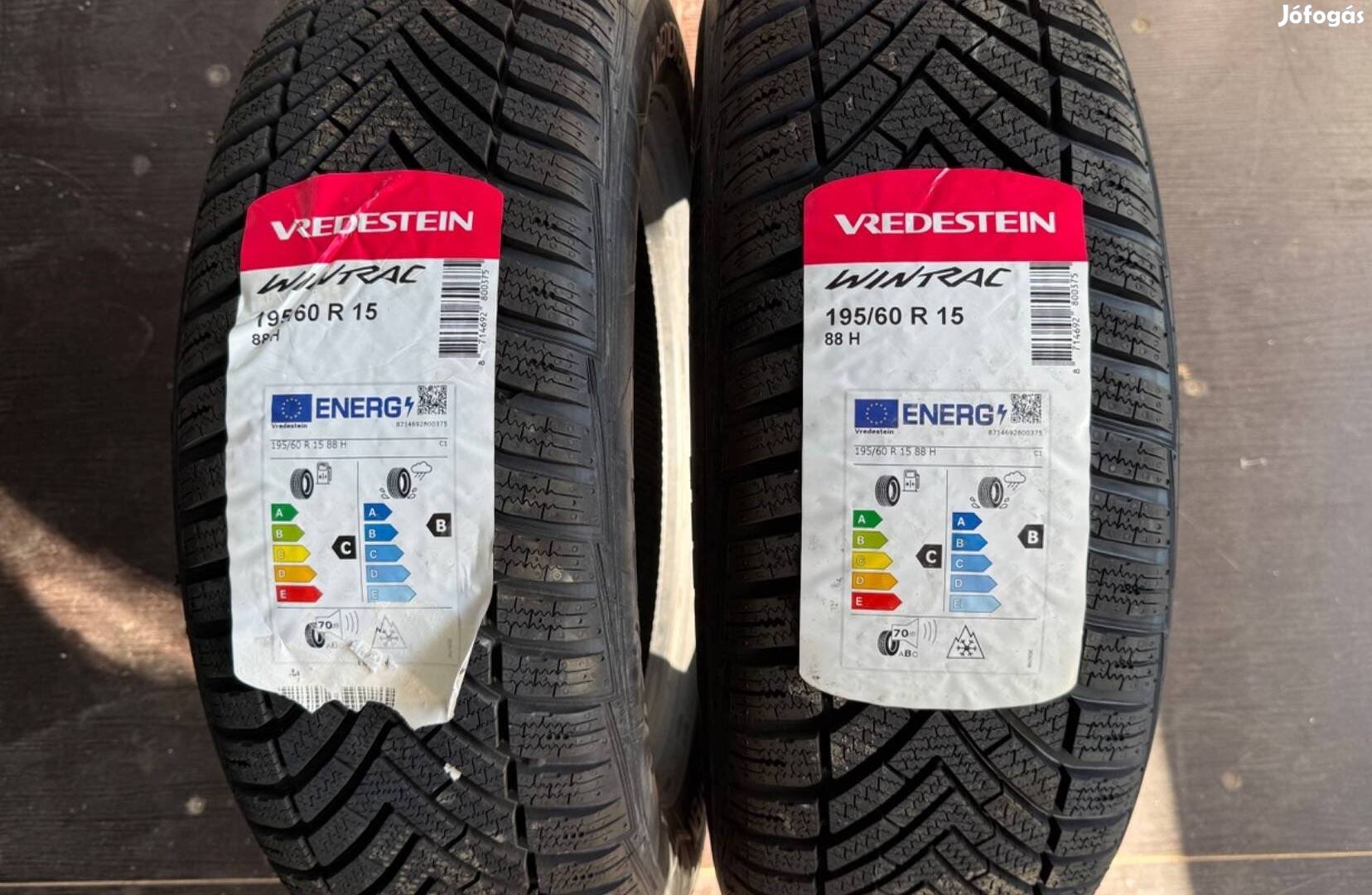 2 db új Vredestein Wintrac 195/60R15 88H abroncs