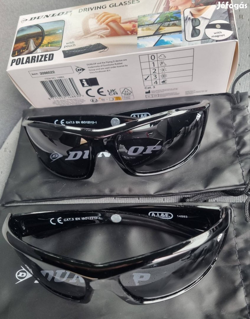 2 db új, Dunlop polarizált napszemüveg eladó