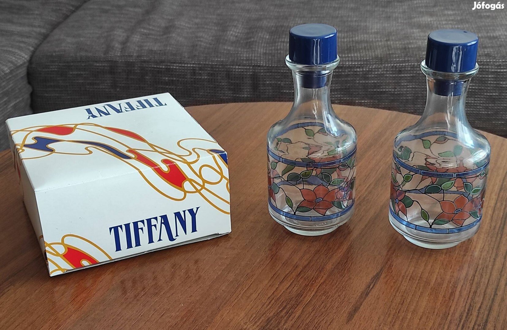 2 db vadiúj Tiffany üveg tartó eredeti dobozban Olaszországból