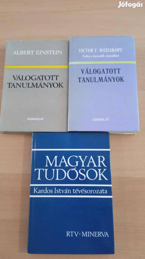 2 db válogatott tanulmányok 1 db Nagyar tudósok könyv