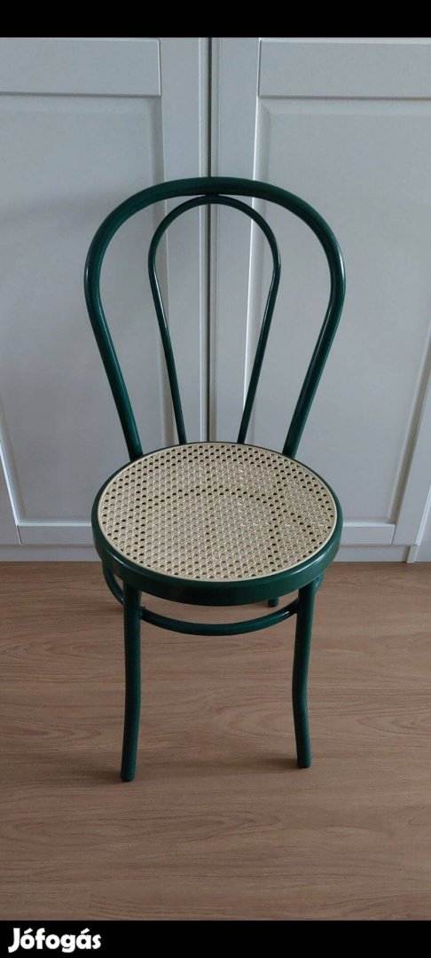 2 db zöld, Thonet stílusú fémszék