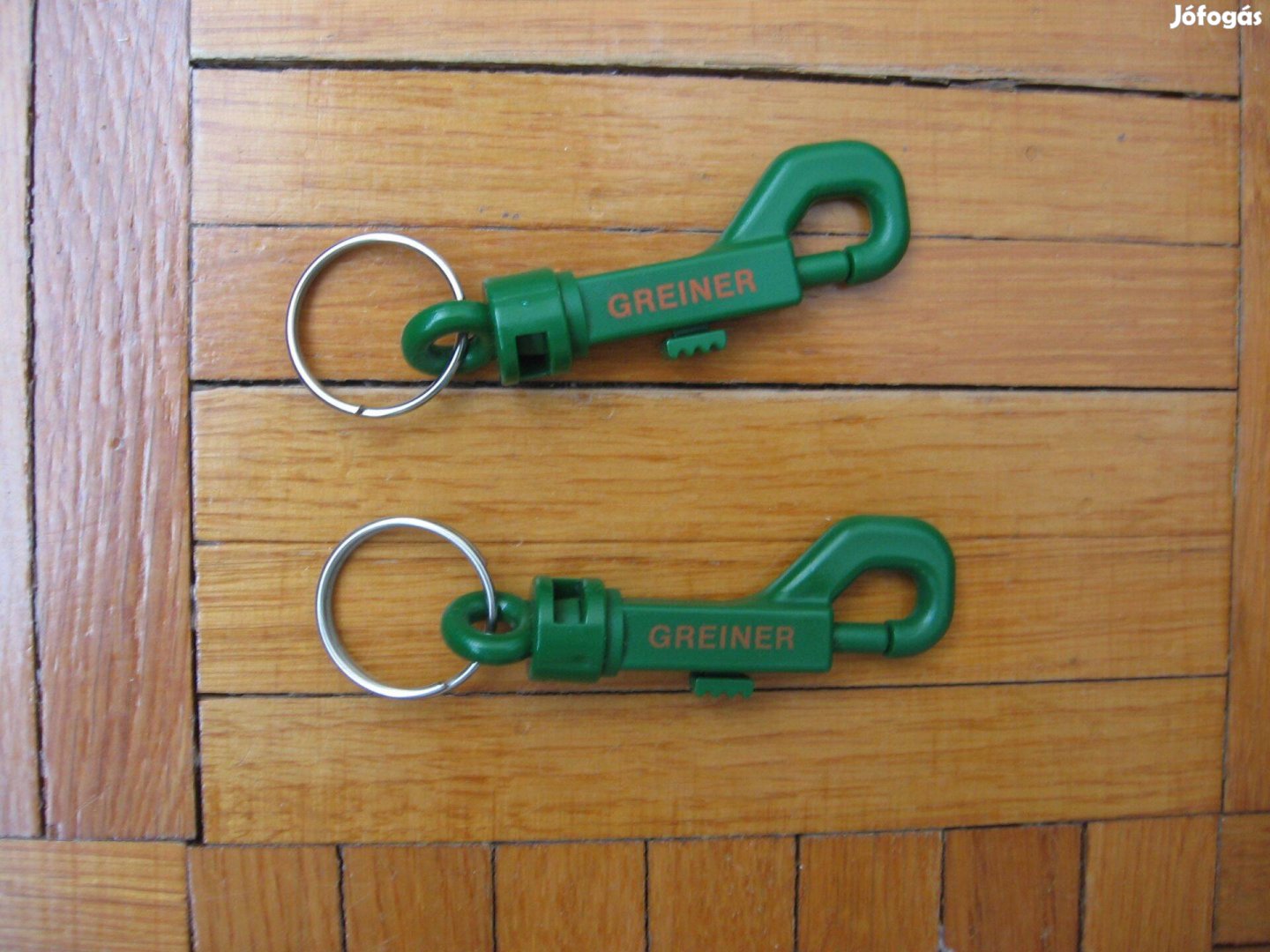 2 db zöld karabiner kulcstartó