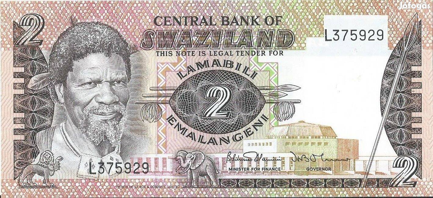 2 emalangeni Szváziföld (Afrika) 1984 UNC bankjegy