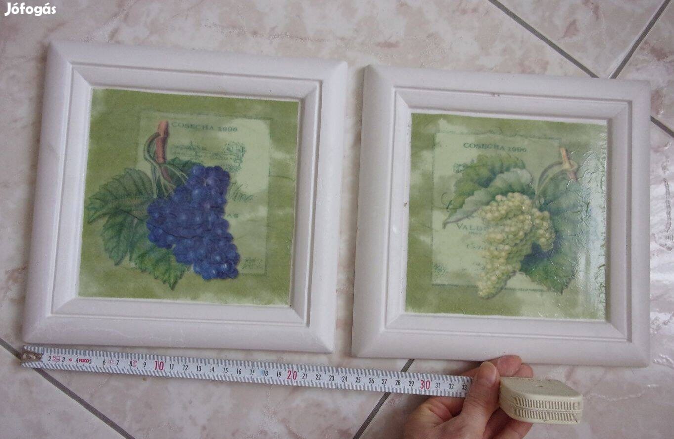 2 féle gipsz képkeret szalvéta kép lakkozott festhető keret