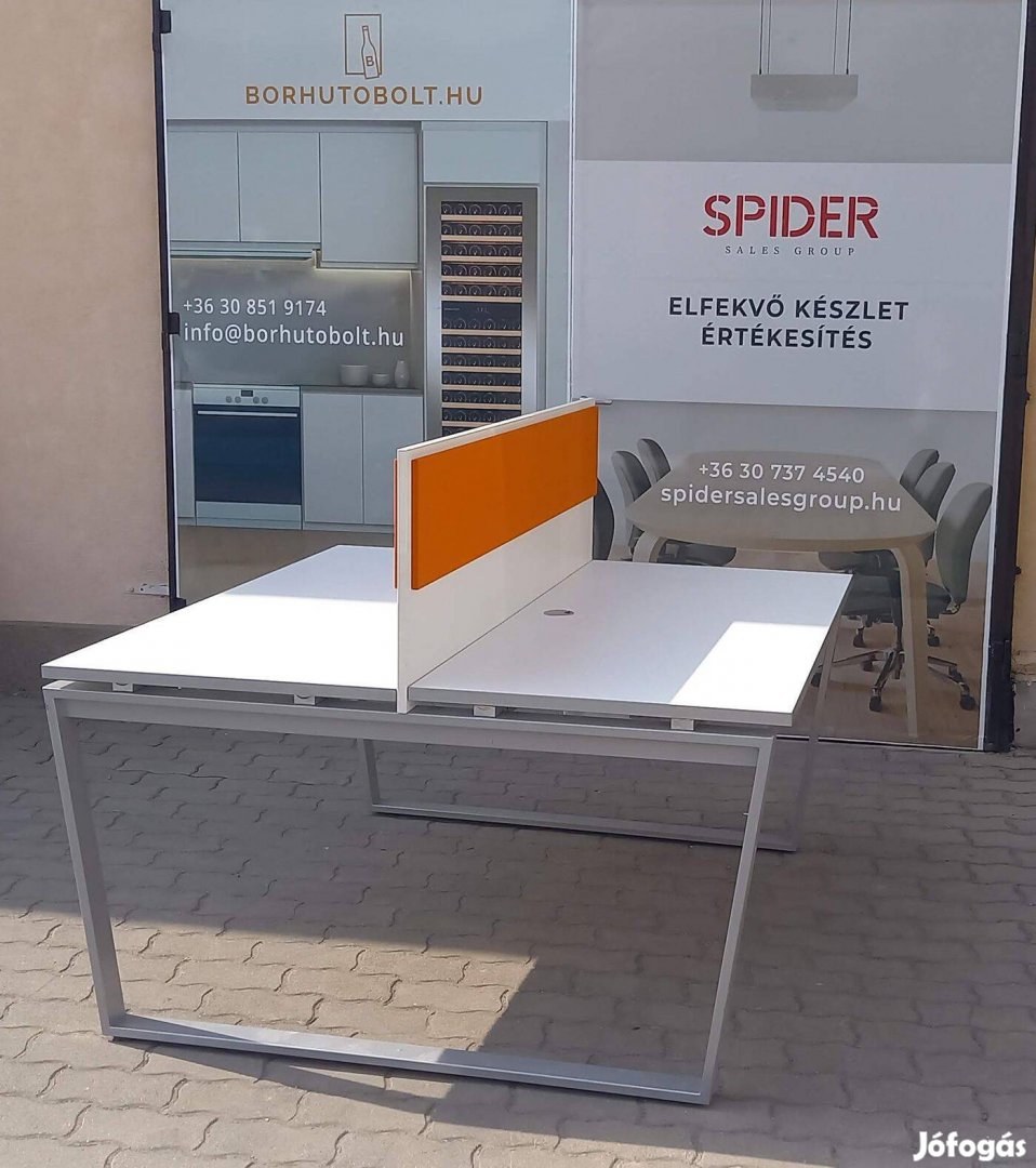 2 fős íróasztal sziget, munkaállomás, Steelcase márkájú - használt