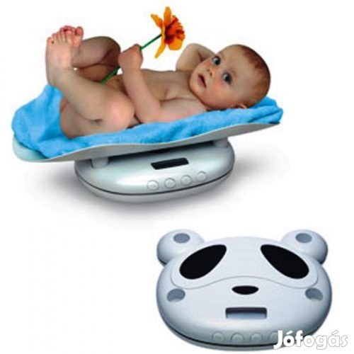 2 funkciós elektronikus csecsemőmérleg, panda babamérleg