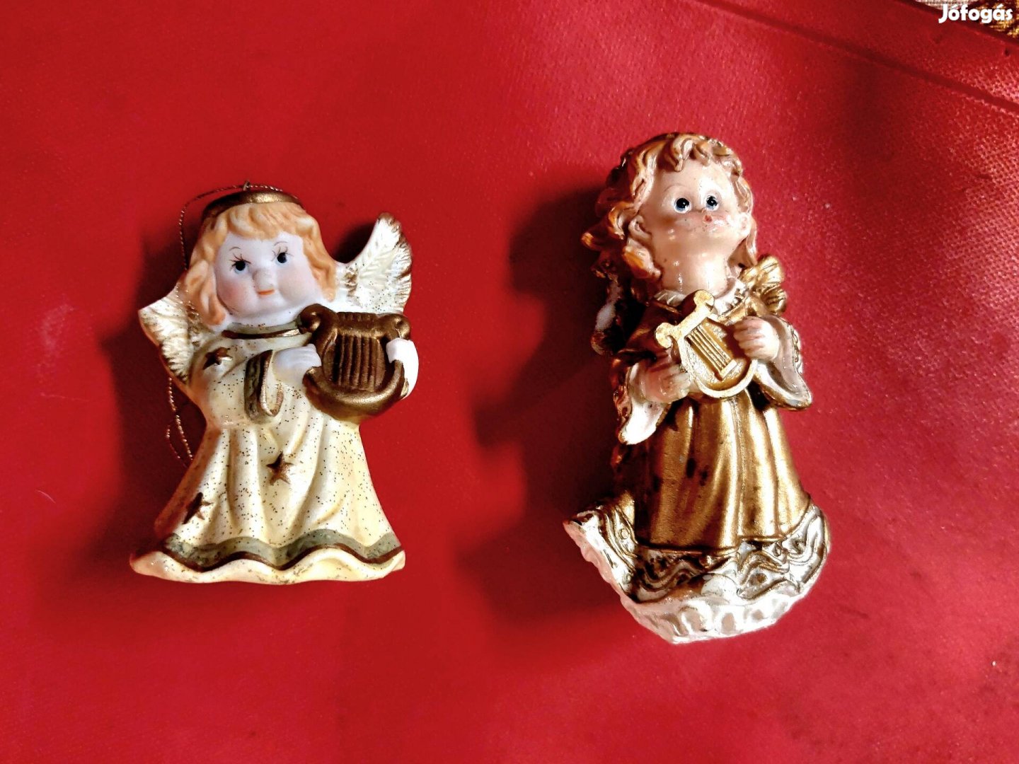 2 kis porcelán angyalka karácsonyi