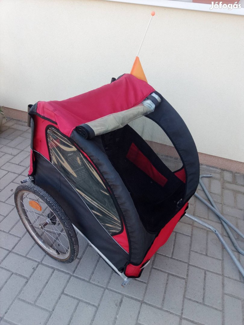2 személyes kerékpár bicikli utánfutó,gyerekszállító,tolikocsi