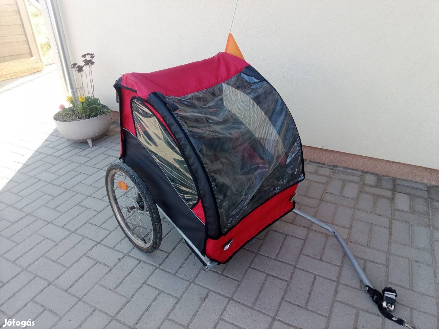 2 személyes kerékpár bicikli utánfutó,gyerekszállító,tolikocsi