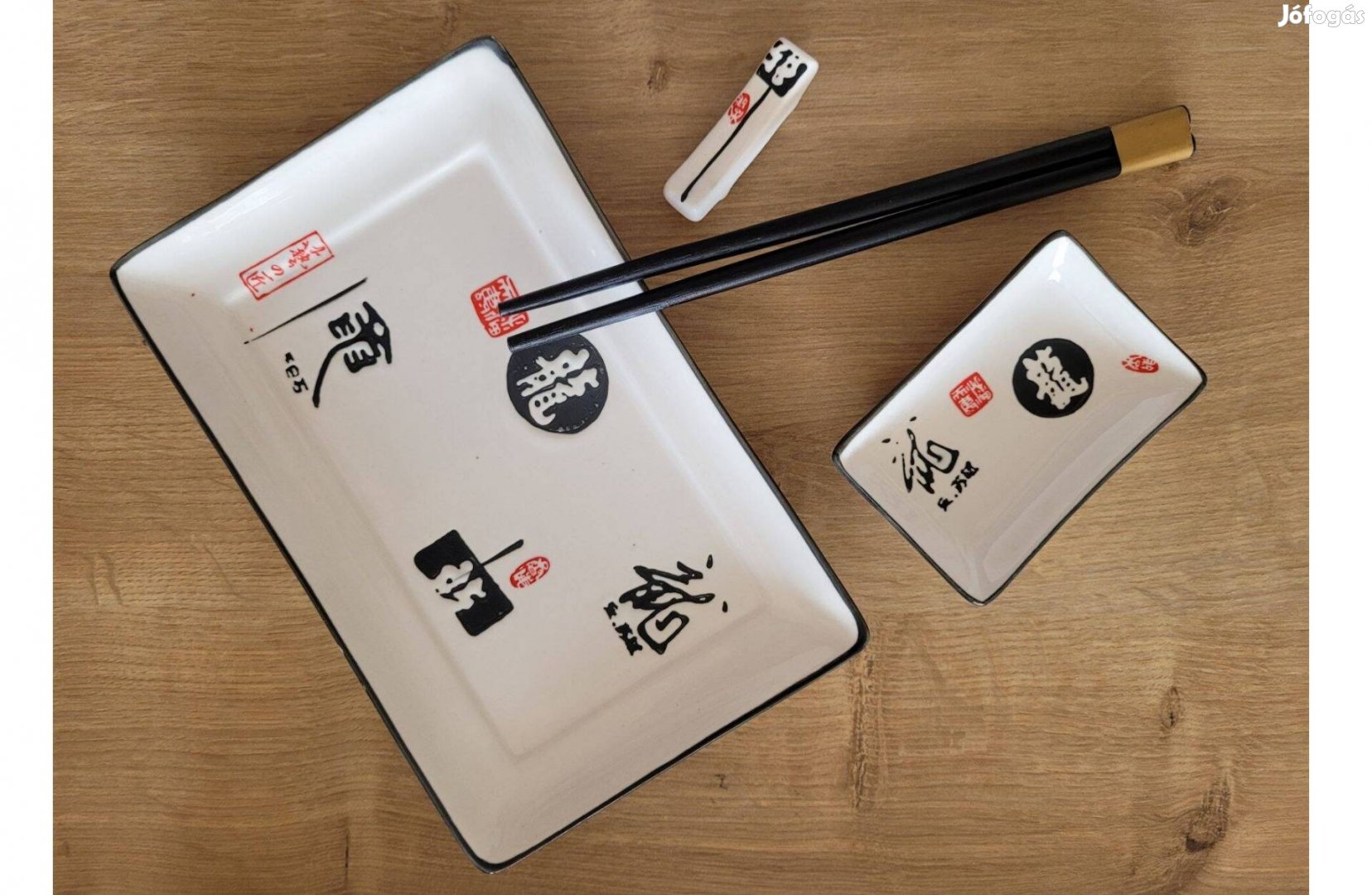 2 személyes porcelán sushi szett - új