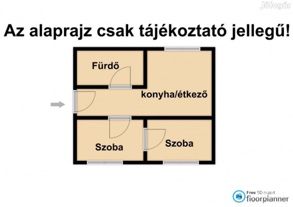 2 szobás házrész eladó Hódmezővásárhelyen!