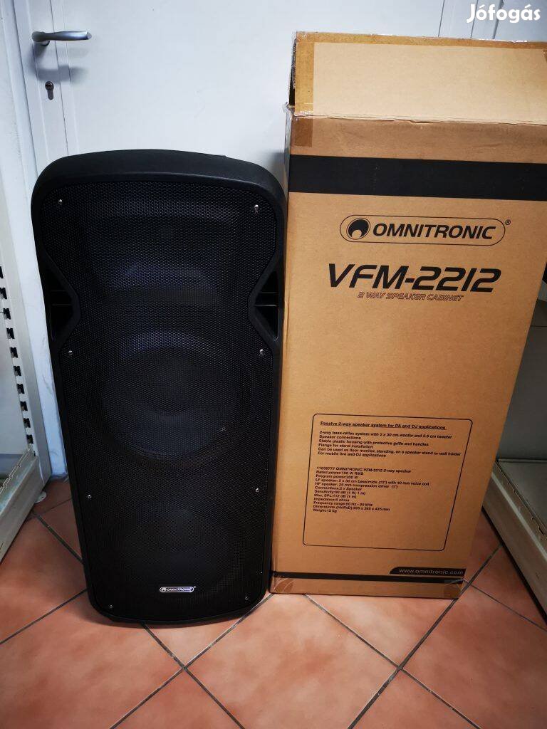 2 utas hangfal Omnitronic VFM-2212 Új