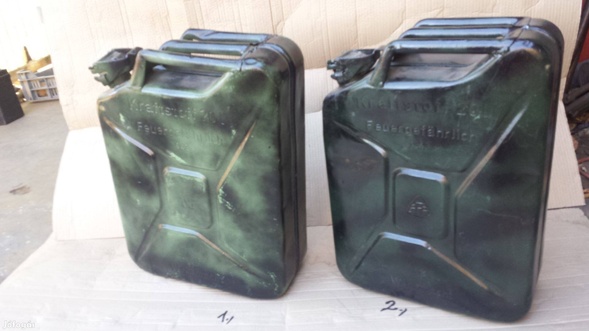 2-világháborús Wehrmacht német 20l-es benzines üzemanyag