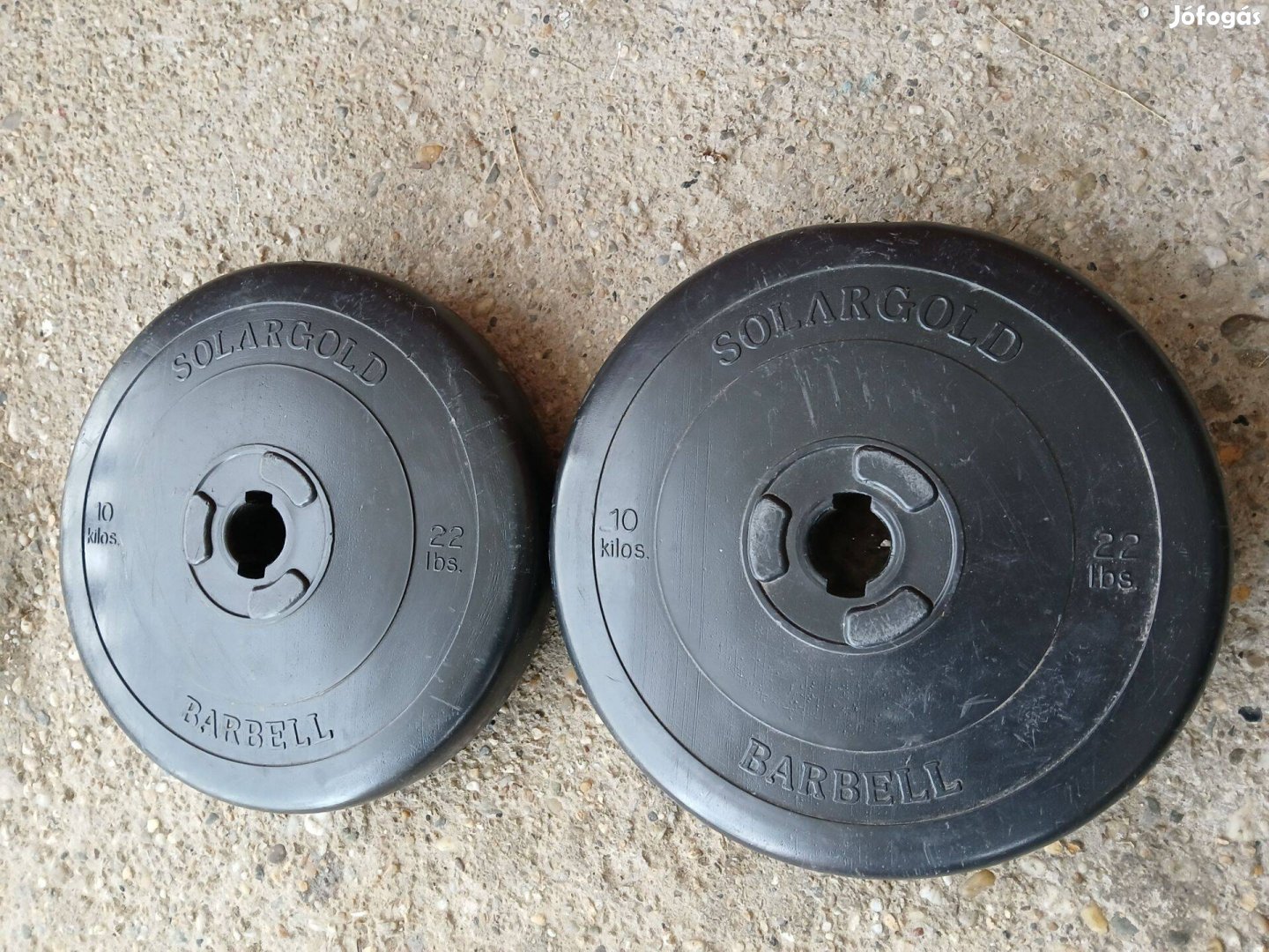 2 x 10 kg gyári súly 31 mm súlytárcsa súlyzó tárcsasúly