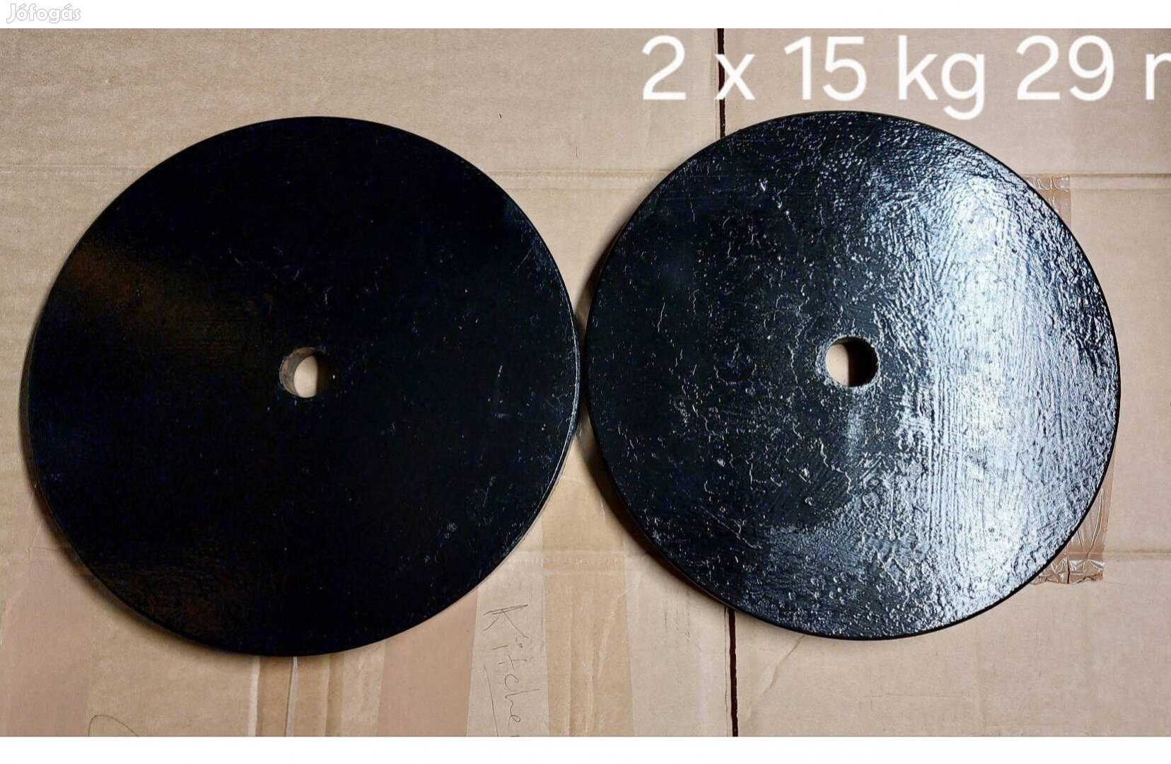 2 x 15 kg súlyzó tárcsa, súlytárcsa 29 mm