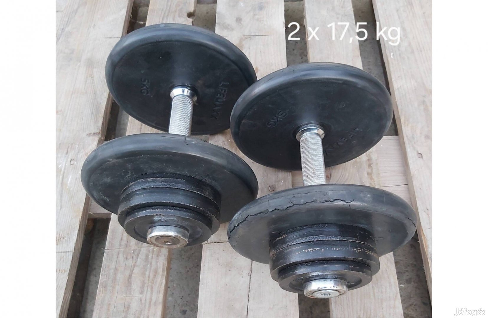 2 x 17,5 kg egykezes súlyzó