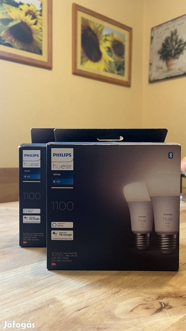 2 x 2 Philips HUE 1100 White E27 bombaáron