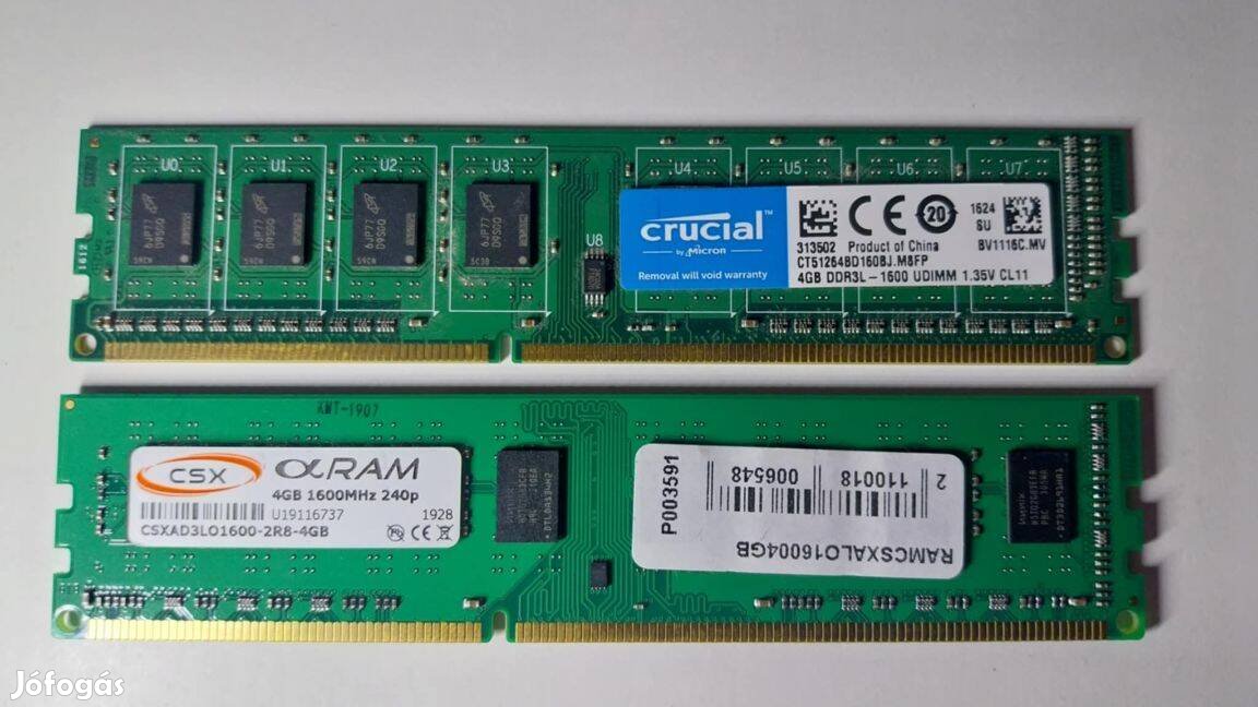 2 x 4GB DDR3 RAM