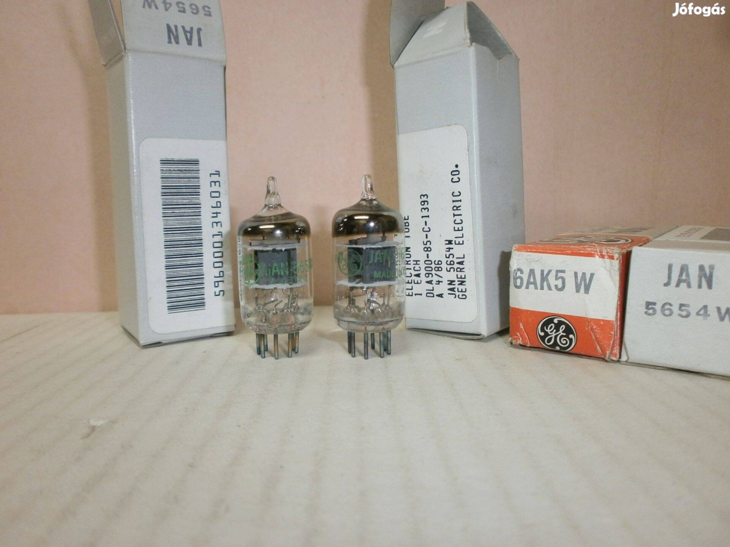 2 x 5654 (6AK5W, EF95, 6J1P) G. Electric - Usa - NOS