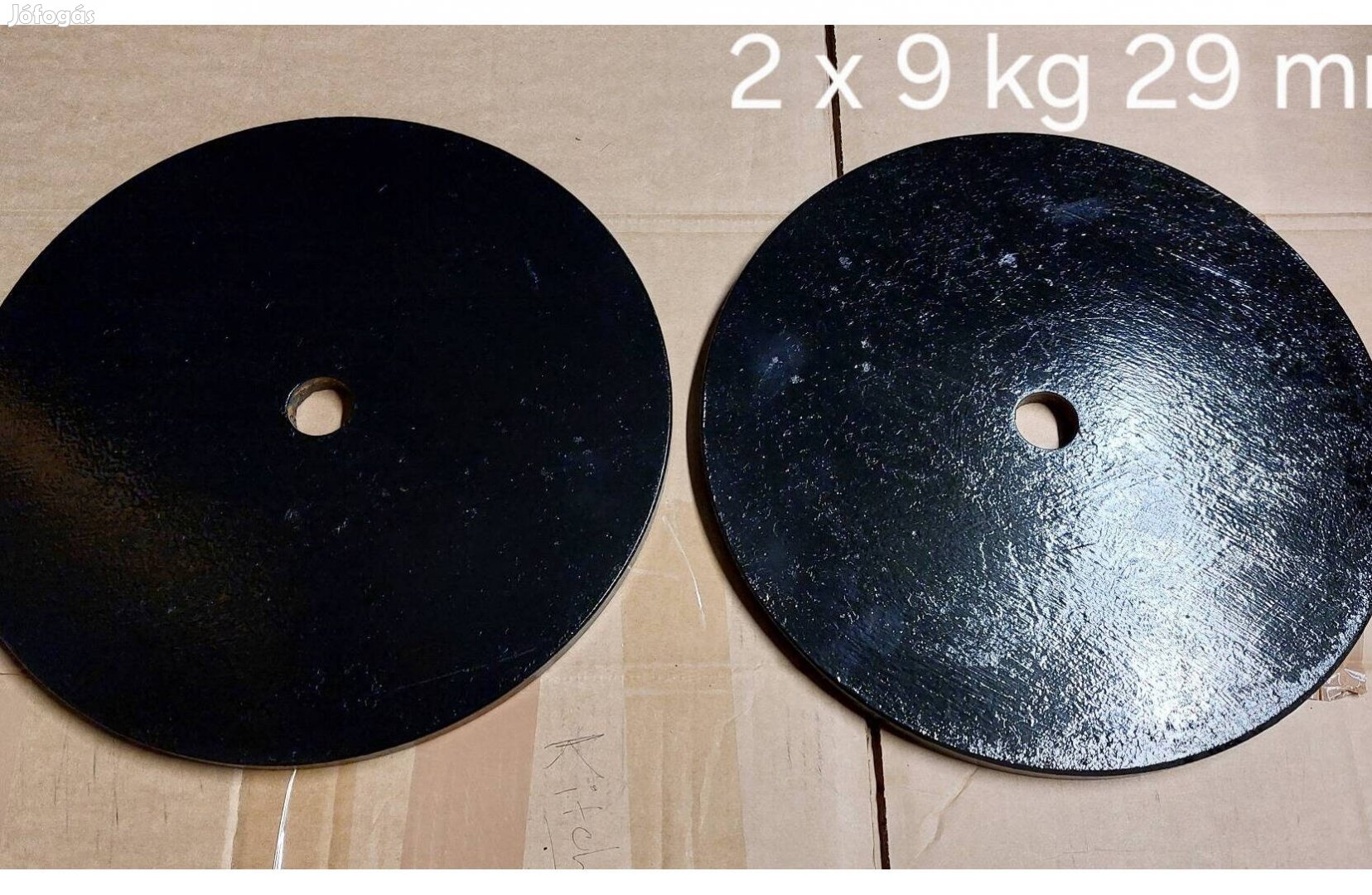 2 x 9 kg súlyzó tárcsa, súlytárcsa 29 mm