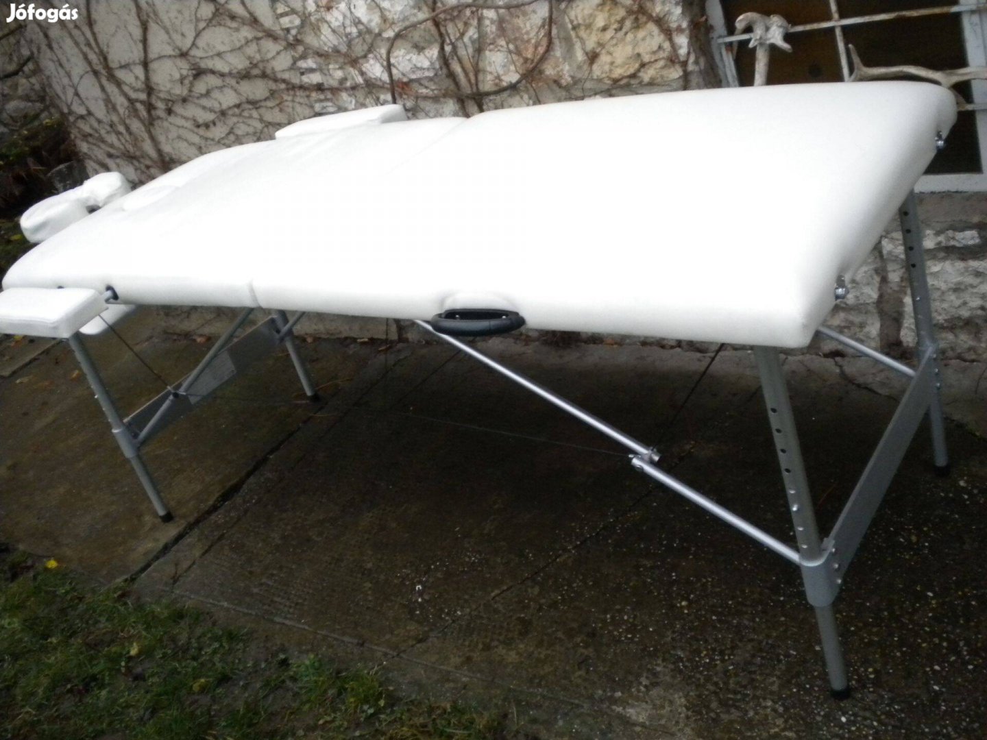 2 zónás alumínium Masszázságy fehér, alighasznált