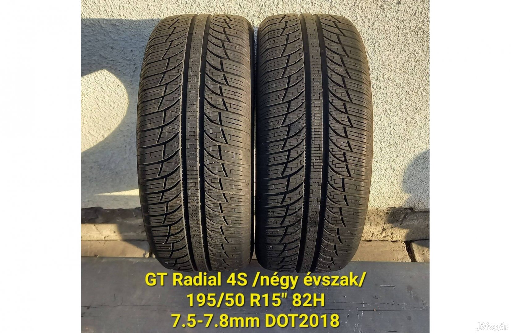 2db 195/50 R15" GT Radial 4S /négy évszakos/ abroncs - DOT18