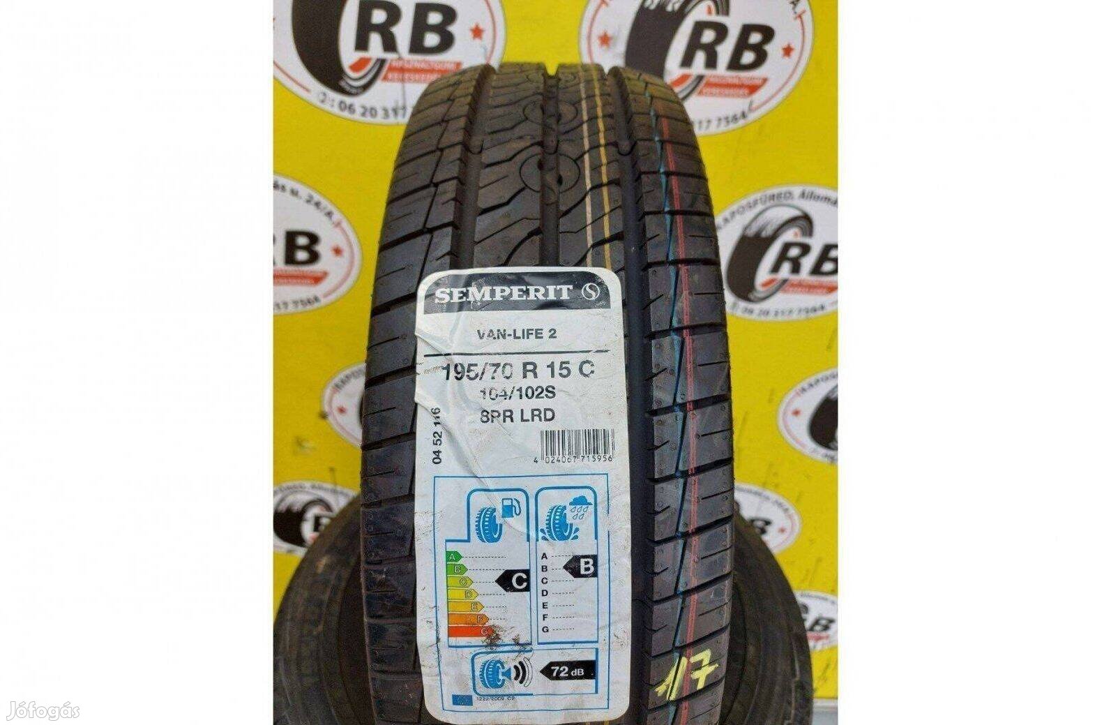 2db 195/70 r15C Új Semperit nyári 2017 17500 Ft/db