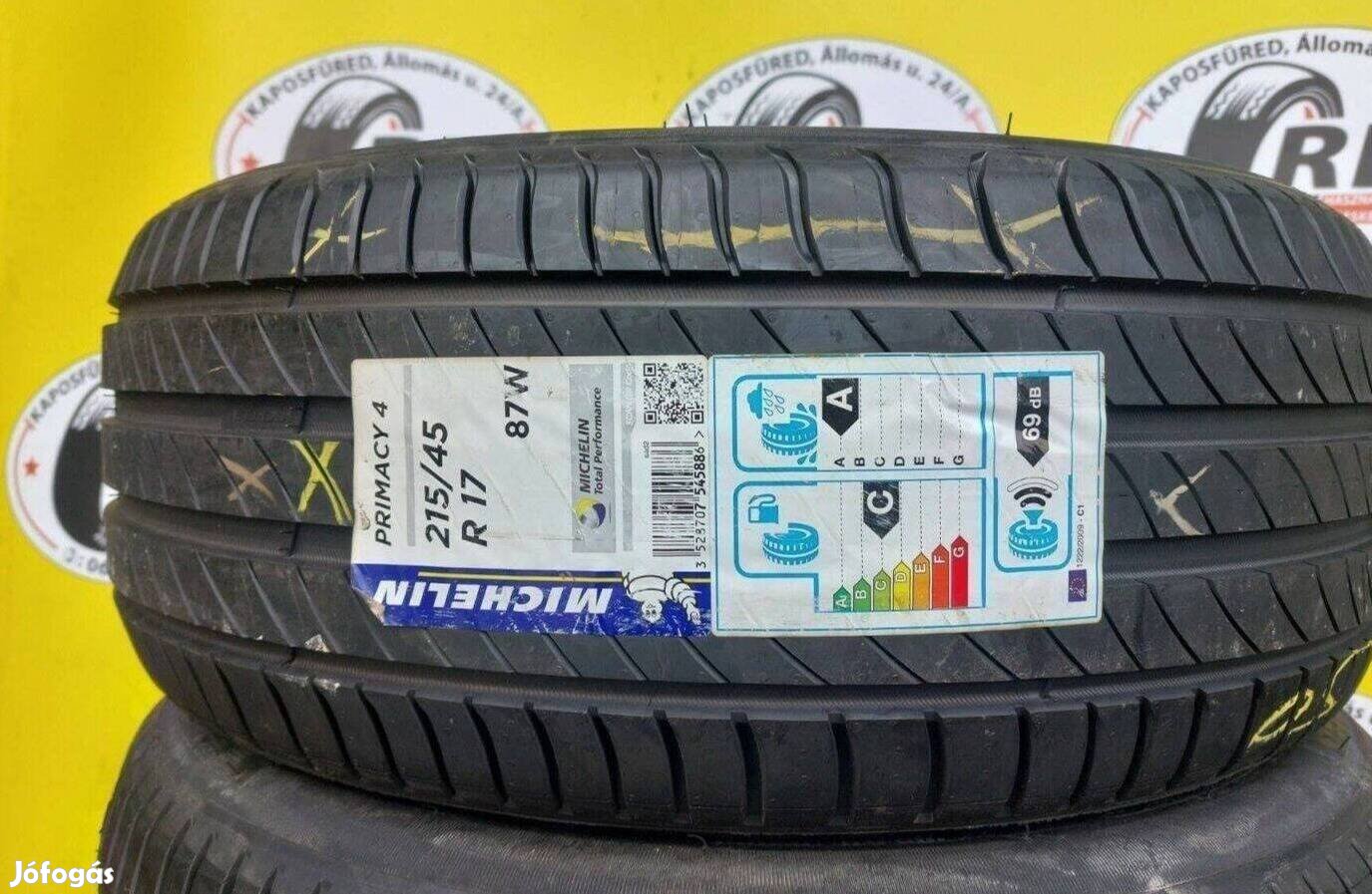 2db 215/45 r17 Michelin Primacy4 nyári ,,Évjárat:2018,,28000ft/db